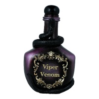 Botella de veneneo de resina Viper venom de 20 x 12 cm