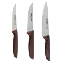 Set de 3 cuchillos de cocina Niza color vino metalizado - Arcos