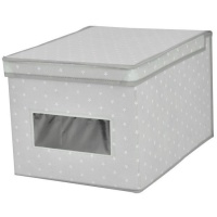 Caja de 40 x 30 x 25 cm plegable para ropa con ventana estrellas