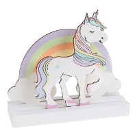 Centro de mesa de Unicornio de 14 x 4 x13 cm