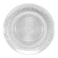 Plato de 25 cm de cristal grabado transparente