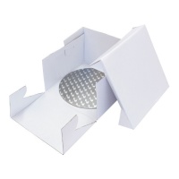 Caja de 20 x 20 x 15 cm para tarta con base de 0,3 cm