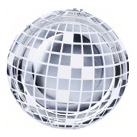 Platos de bola disco plateada de 18 cm - 8 unidades