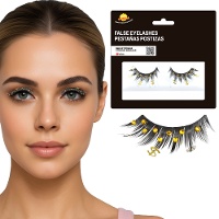 Pestañas postizas con símbolo de dólar