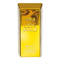 Lingote de oro de 18 x 6 cm