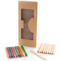 Lápices y ceras de colores en caja - 19 piezas