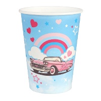 Vasos de Barbie girly de 270 ml - 10 unidades