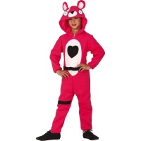Disfraz de oso rosa guerrero juvenil