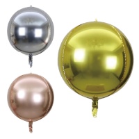 Globo orbz de colores metálicos lisos de 45 cm