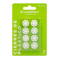 Botones a presión de 1,5 cm de plástico - Castelltort - 8 pares