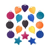 Peso para globos de 15 gr con formas y colores surtidos - 1 unidad