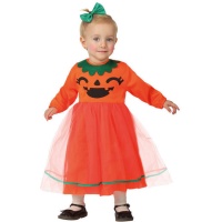 Disfraz de calabaza con vestido para bebé