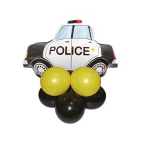 Bouquet de globos de coche de Policía - Eurofiestas - 9 unidades