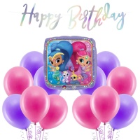 Pack de decoración para fiesta de Shimmer and Shine - 22 piezas