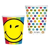 Vasos de Smiley de 250 ml - 8 unidades