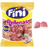 Besos de fresa rellenos con cobertura de azúcar - Fini - 1 kg