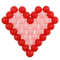 Mallas para globos en forma de corazón de 63 x 58 cm