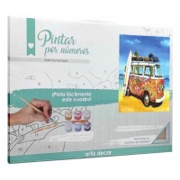 Pintar por números Furgo Hippie de 40 x 29,5 cm - Artis decor
