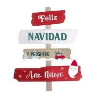 Figura decorativa de Feliz Navidad y Próspero año nuevo de 54 x 15 x 66,5 cm