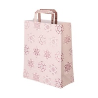 Bolsa regalo de 32 x 26 x 10 cm de Navidad rosa - 1 unidad