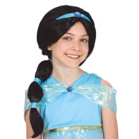 Peluca de princesa Jasmine infantil