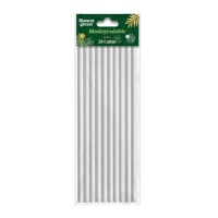 Pajitas de 20 cm de papel biodegradable blanca - Honest Green - 25 unidades