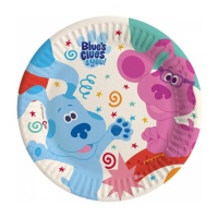 Platos de Blue's Clues de cartón compostable de 18 cm - 8 unidades