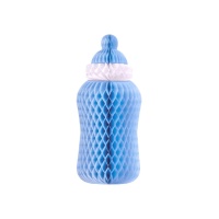 Colgante nido con forma de biberón azul de 30 cm