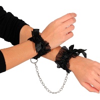 Pulsera esposas de blonda negras