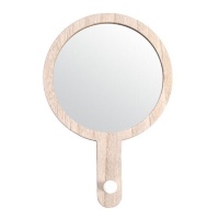 Perchero de madera con espejo individual - Dcasa