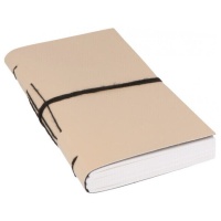 Libreta cosida cuero artificial 80 hojas lisas