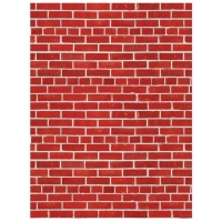 Mural decorativo de pared ladrillos de 1,82 x 1,37 m