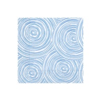 Servilletas de espiral azul compostables de 16,5 x 16,5 cm - 20 unidades