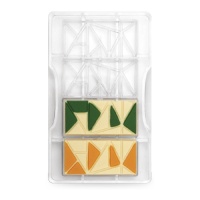 Molde de tableta con lineas para chocolate de 20 x 12 cm - Decora - 4 cavidades