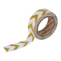 Washi tape de flechas dorado metal - 10 m