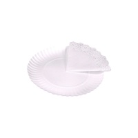 Bandeja con blonda redonda blanca de 16 cm - Maxi Products - 4 unidades