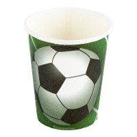 Vasos de Fútbol balón en césped - 8 unidades