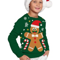 Jersey de Navidad de galleta de jengibre infantil
