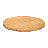 Bandeja de 26 x 26 cm de bambú redonda para aperitivos