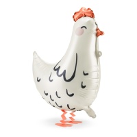 Globo de gallina blanca de 48 x 60 cm - PartyDeco