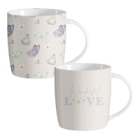 Taza de 350 ml Mariposas - 1 unidad