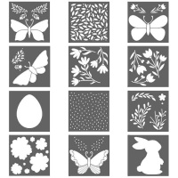 Plantillas Stencil figuras de Pascua de 9 x 9 - Artemio - 12 unidades