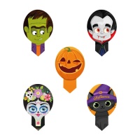 Picks de oblea de Halloween de 6,5 x 4 cm - Dekora - 20 unidades