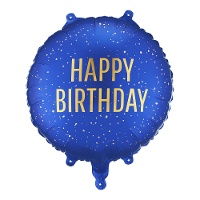 Globo de Happy Birthday de colores - 1 unidad