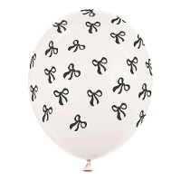 Globos de látex de lazos negros de 30 cm - 50 unidades