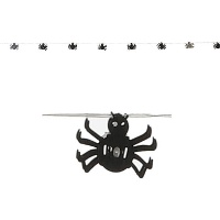 Guirnalda de araña negra con luz de 1,65 m