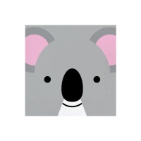 Servilletas de Koala de 16,5 x 16,5 cm - 16 unidades