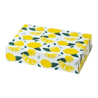 Caja de 23,5 x 16 x 5 cm de limones blanca