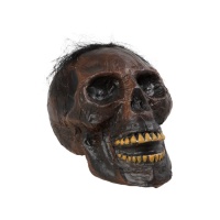 Calavera quemada con luz de 19 cm