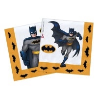 Servilletas de Batman compostables de 16,5 x 16,5 cm - 30 unidades